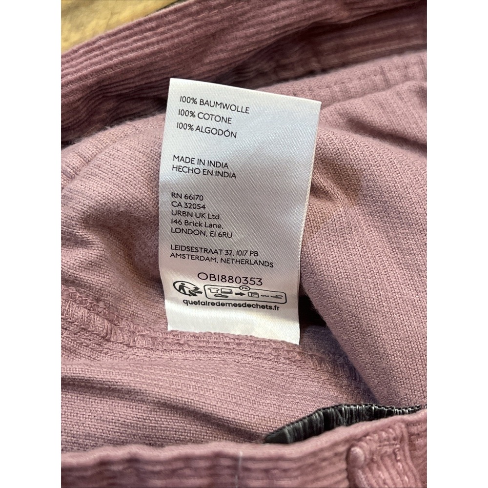 BDG Urban Outfitters Jeans Women 32 (34)Baggy High Rise Corduroy Light Plum Flaw - Picture 8 of 12